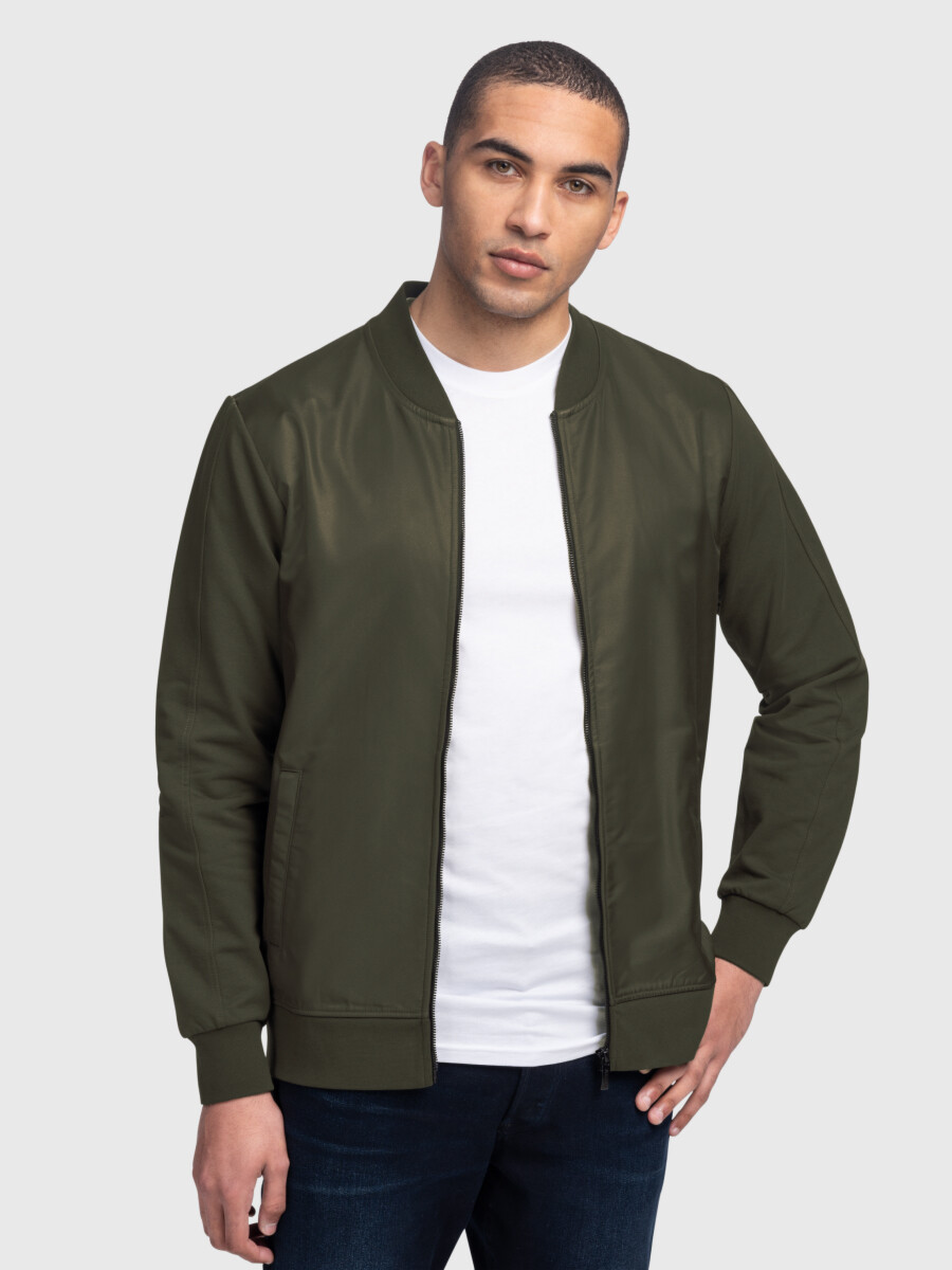 Men's Olivia Green Suede Bomber Jacket | FREE SHIPPING