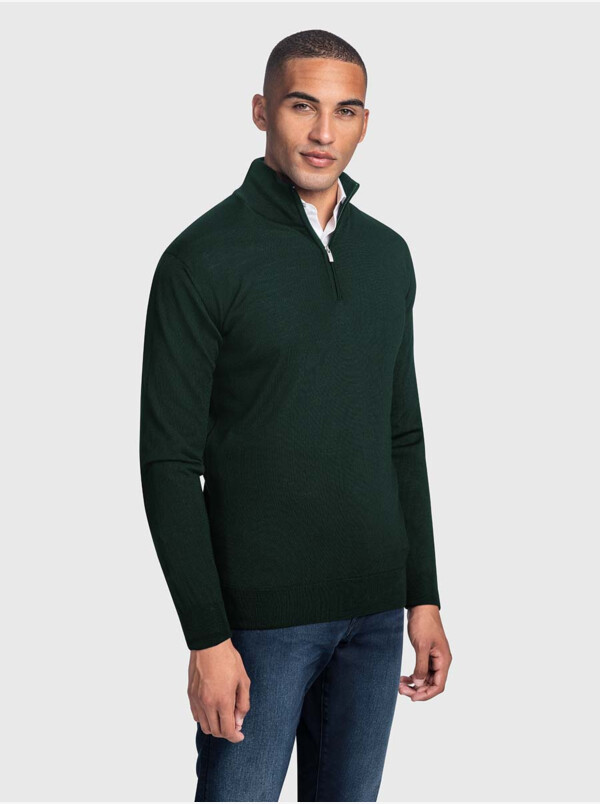 Aspen Merino pullover, Dark green