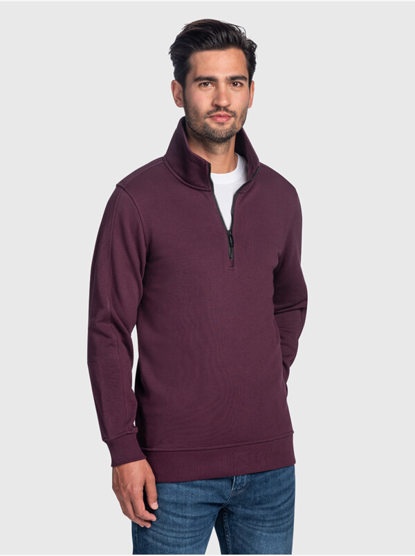 Yale Half-zip sweater, Bordeaux