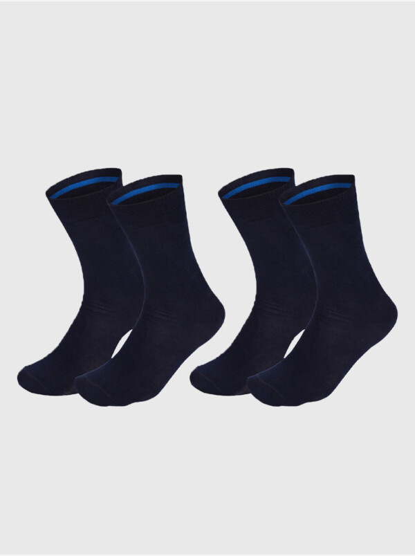 Oxford Seamless Socks, 2-pack Navy