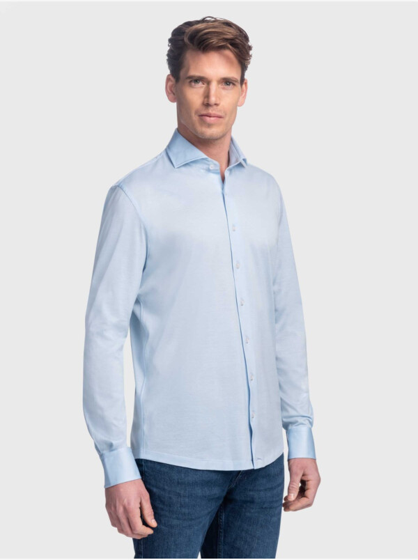 Bergamo jersey shirt, Light blue