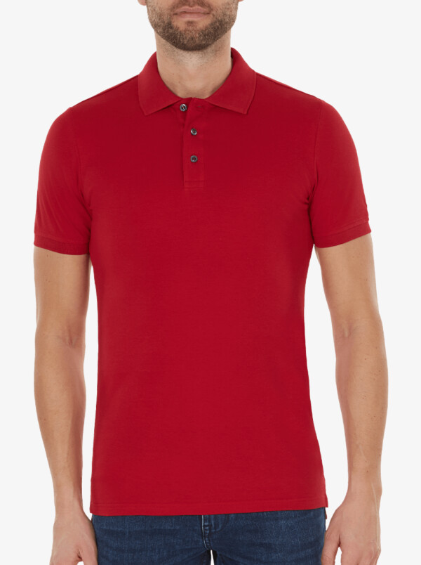 Marbella Slim Fit Poloshirt, Red