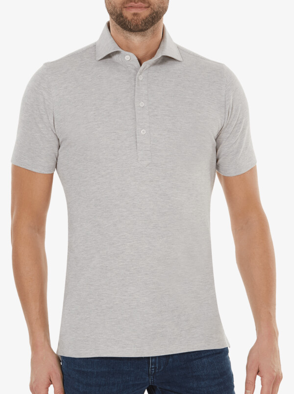 Lagos Poloshirt, Grey melange