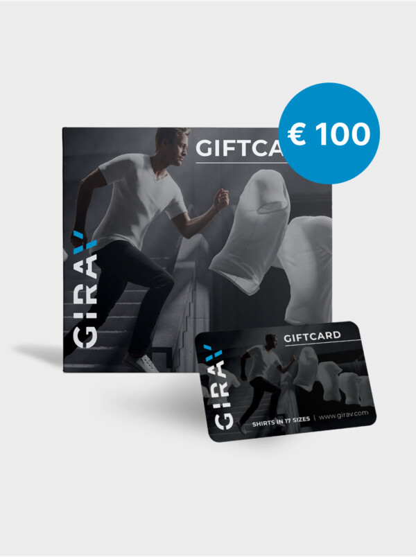 The ultimate present for men! Girav Long menswear Giftcard Platinum - 100 Euro
