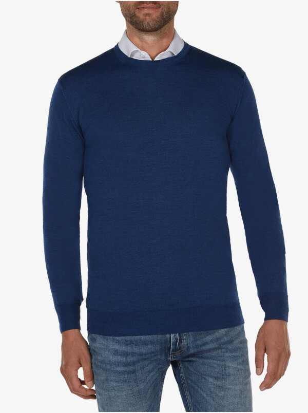 Ontario Crewneck pullover, Jeans blue melange