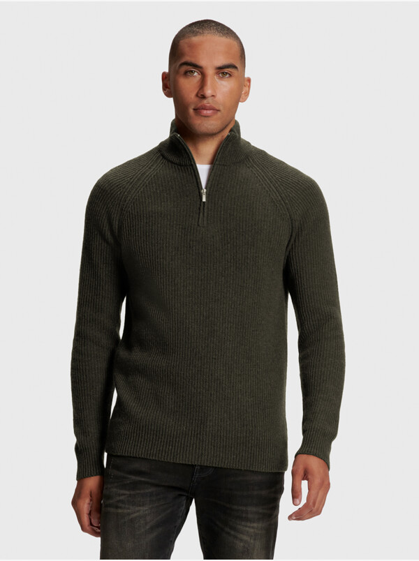 Riga Sweater, Green melange