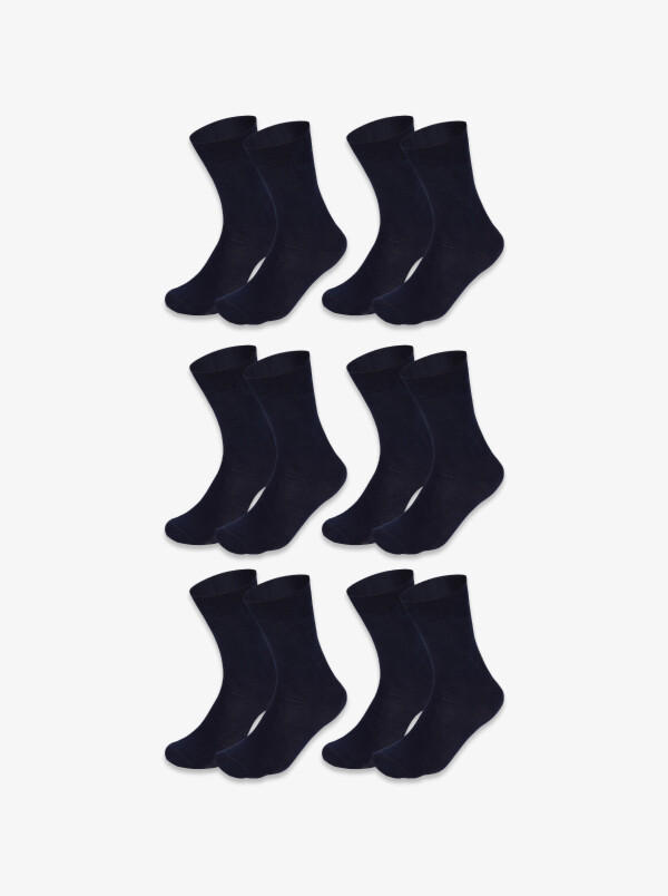 Oxford Seamless Socks, 6-pack Navy