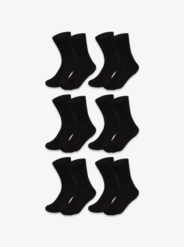 Oxford Seamless Socks, 6-pack Black