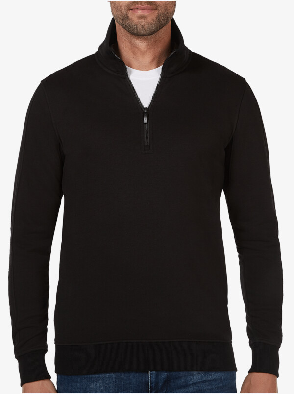 Yale Half-zip sweater, Black
