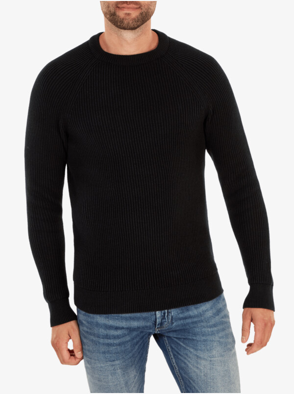 Helsinki heavy knit Pullover, Black
