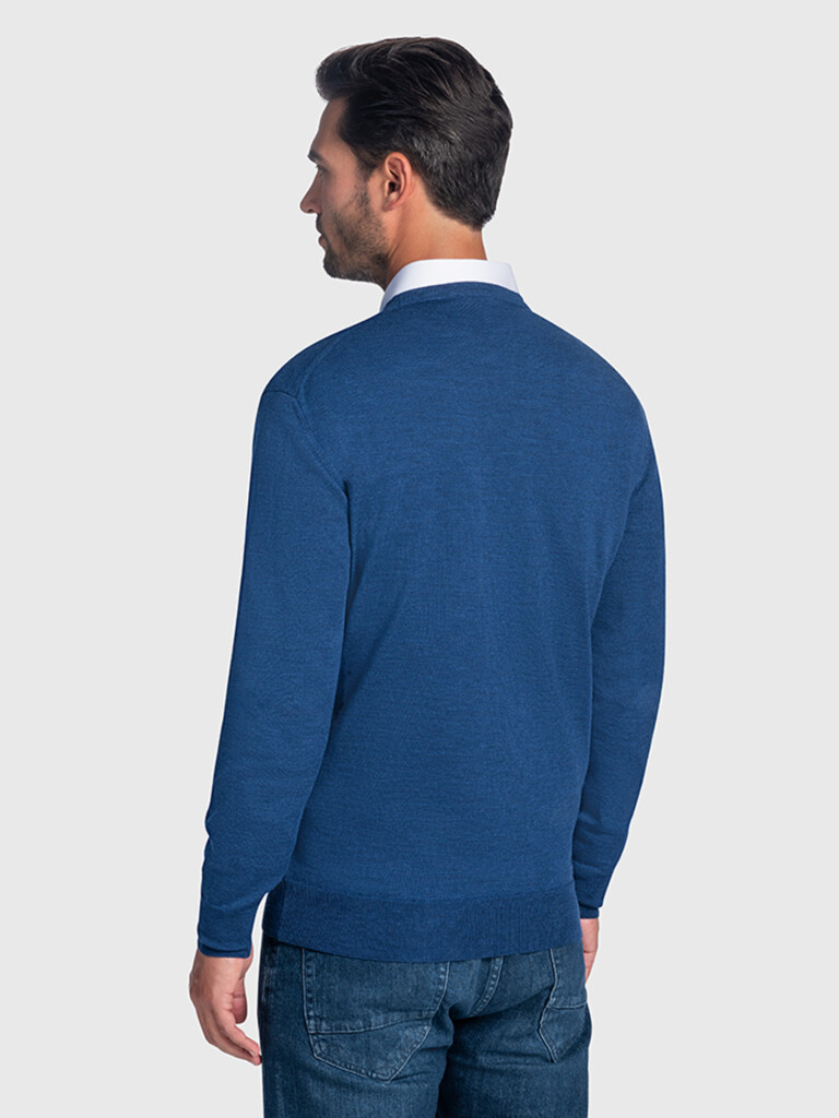 Ontario Merino Pullover, Jeans blue